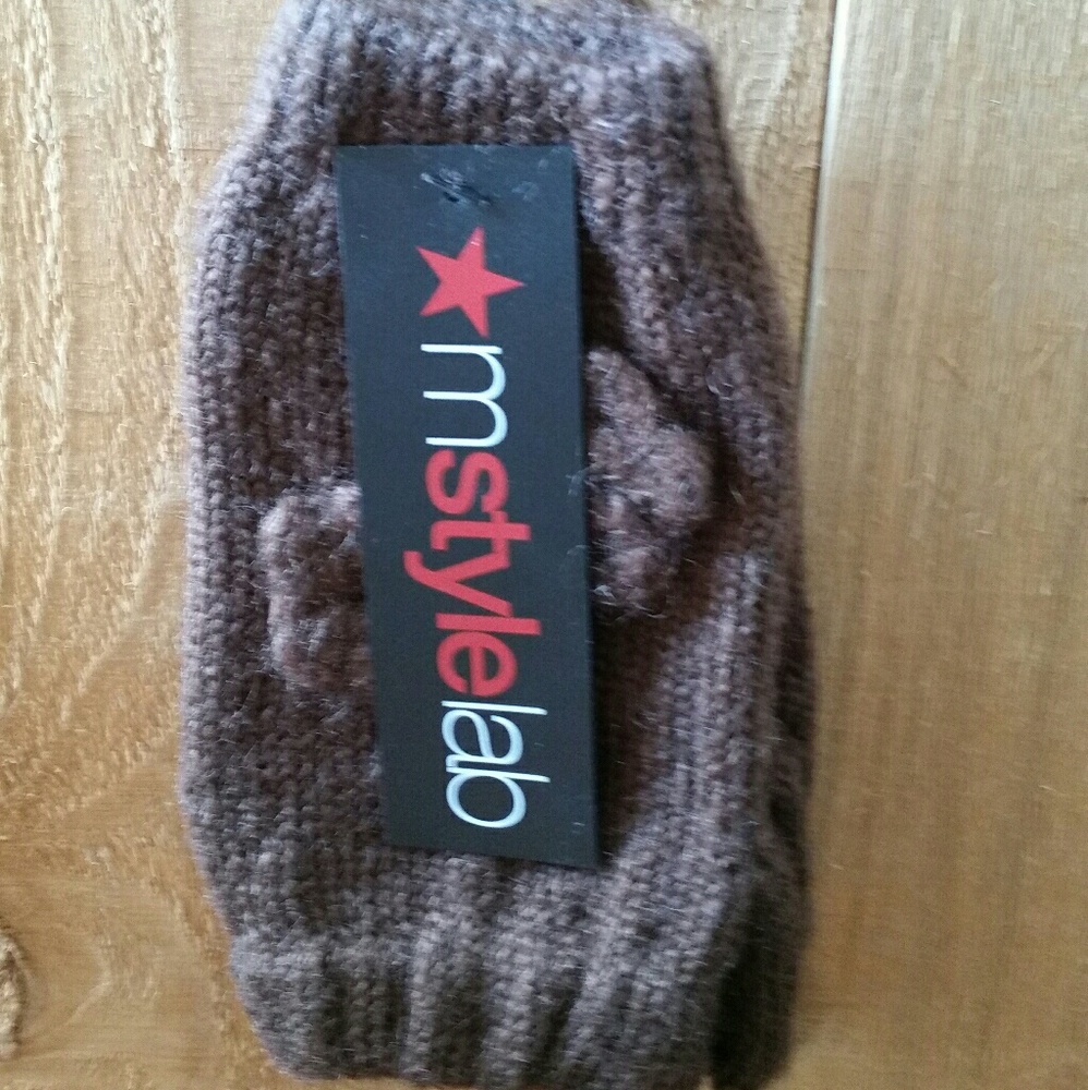 Fingerless Gloves - Brown - One Size - NWT